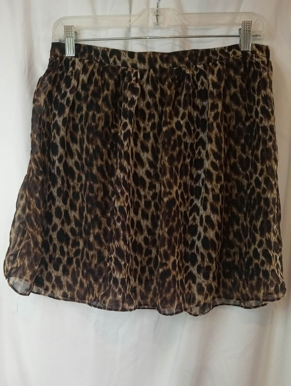 Y2K Vintage Wet Seal Leopard Print Circle Skirt Brown Black Animal XL Flowy 90s - Picture 2 of 3